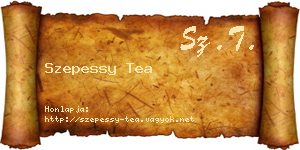 Szepessy Tea névjegykártya